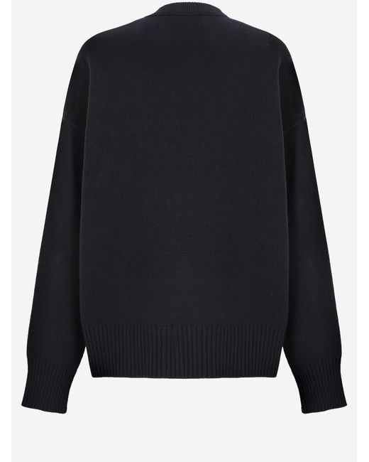 AMI Blue Wool Crew-Neck Sweater Virgin for men