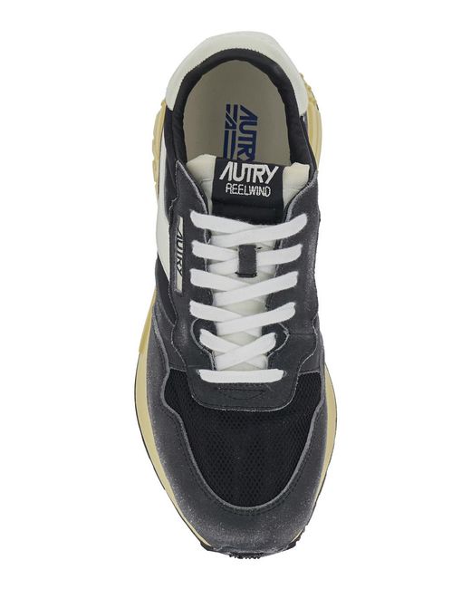 Autry Blue Low Top Sneakers Reelwind Nylon Trainers for men