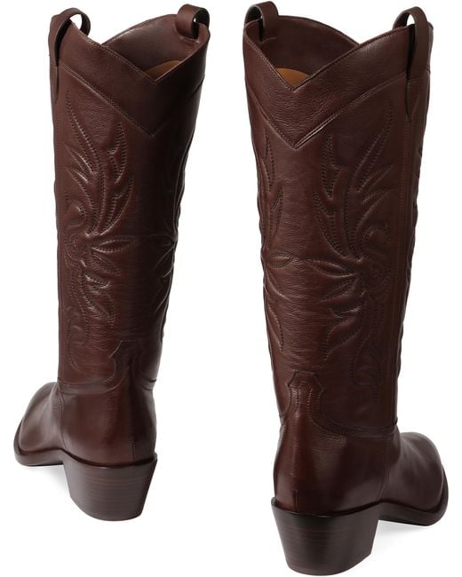 Sartore Brown Leather Boots Goatskin