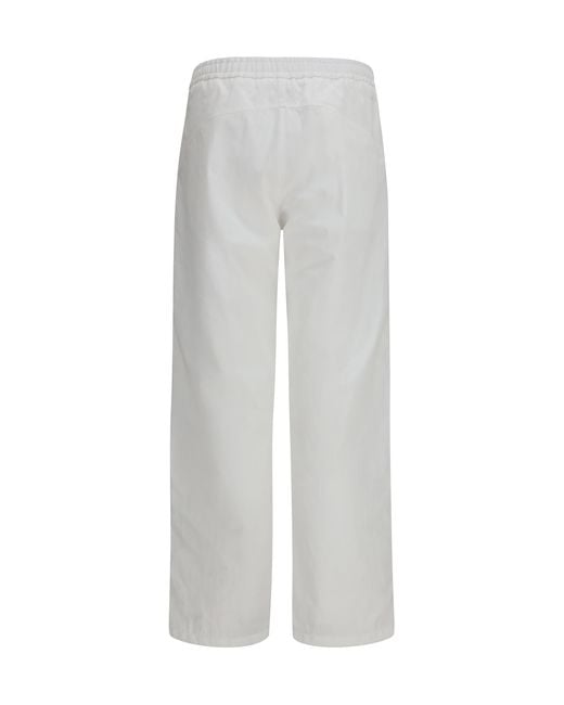 Laminar White Straight Leg Pants Tech Cotton Twill Cotton; Nylon for men