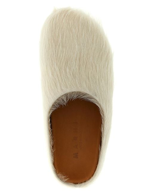 Marni White 'Fussbett' Sabots for men