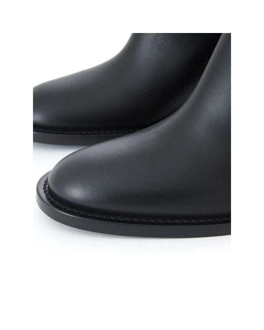 Burberry Gray Leather Ankle Boots