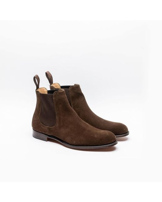 Cheaney Brown Plough Suede Chelsea Boot for men