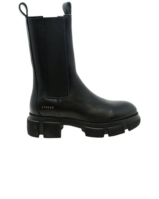 COPENHAGEN Black Leather Boots Lyst