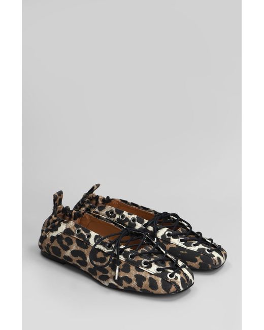Ganni Gray Ballet Flats
