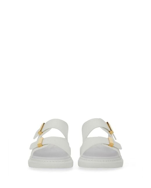 McQueen White Oversize Hybrid Sandal Thermoplastic Polyurethane