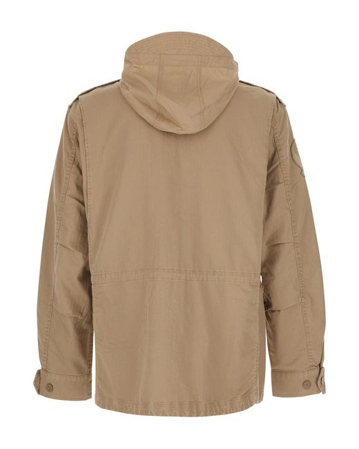 Polo Ralph Lauren Natural Cotton Jacket With Removable Hood for men
