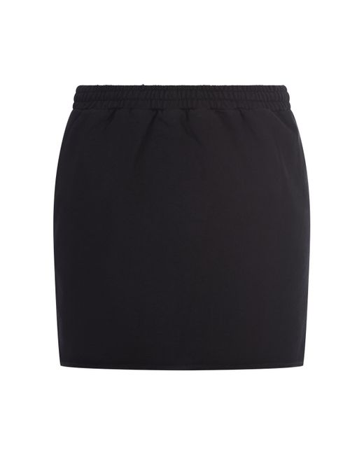 Barrow Black Mini Skirt With Drawstring