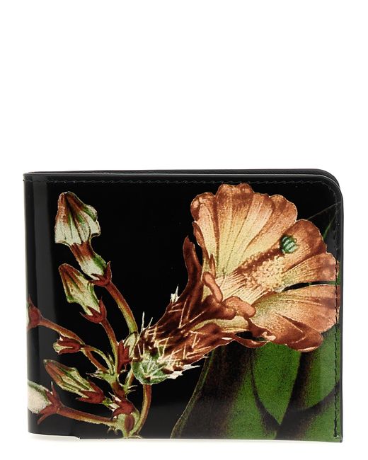 Dries Van Noten Black Floral Print Wallet Wallets, Card Holders for men