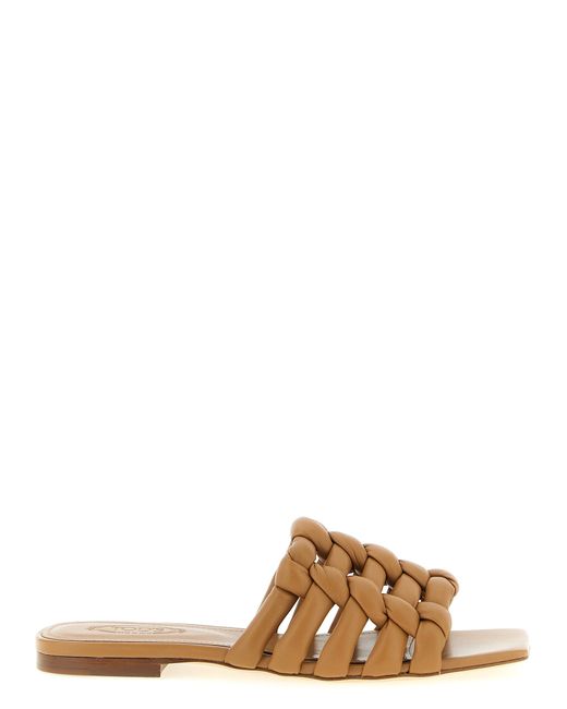 Tod's Brown Leather Sandals