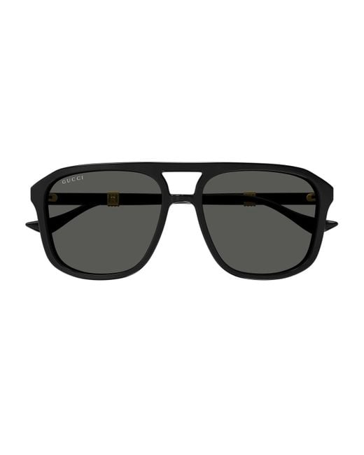 Gucci Black GG1494S Linea Web Sunglasses for men