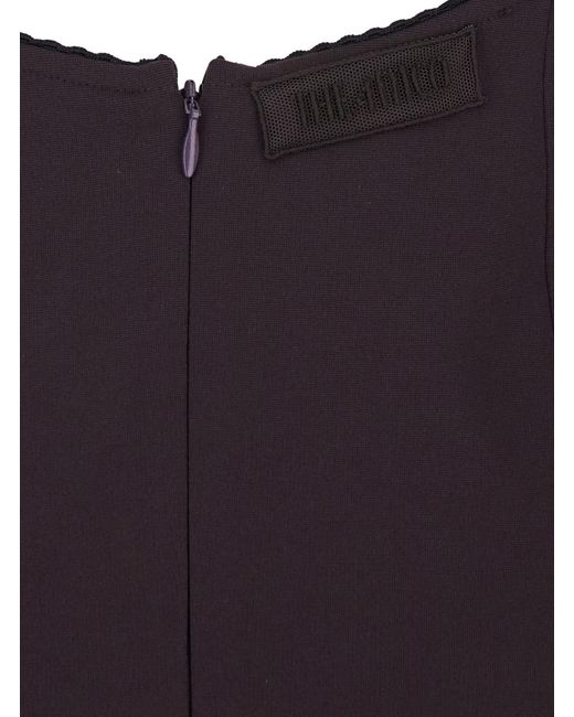 The Attico Black Long Cotton Dress