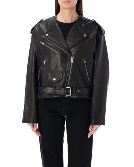 Isabel Marant Black Cropped Leather Jacket