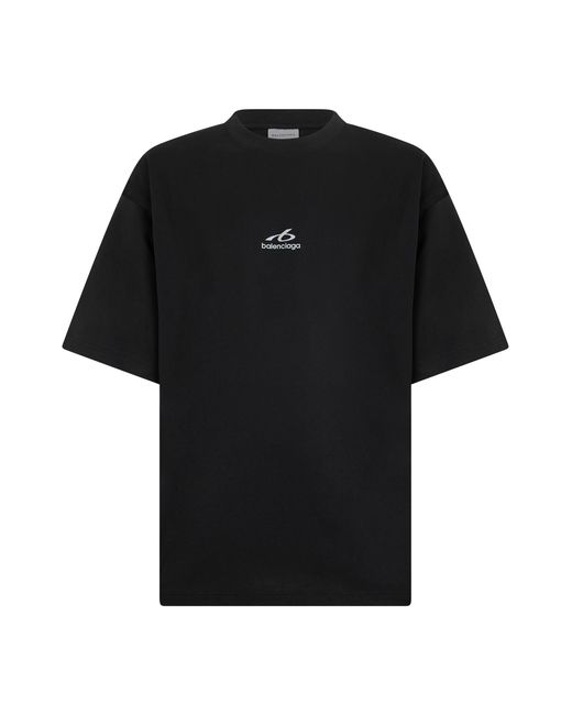 Balenciaga Black T-Shirt Cotton T-Shirts for men
