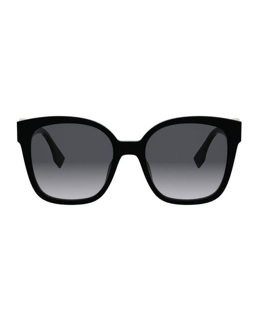 Fendi Black Ff Diamonds Acetato Sunglasses