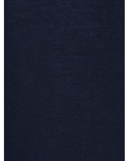 Etro Blue Logo-embroidered Cashmere-silk Jumper for men