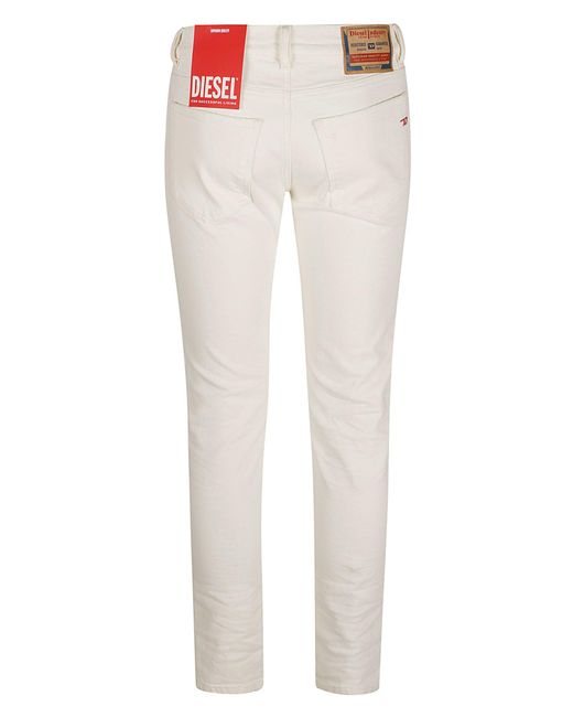 DIESEL White Skinny Fit Jeans for men