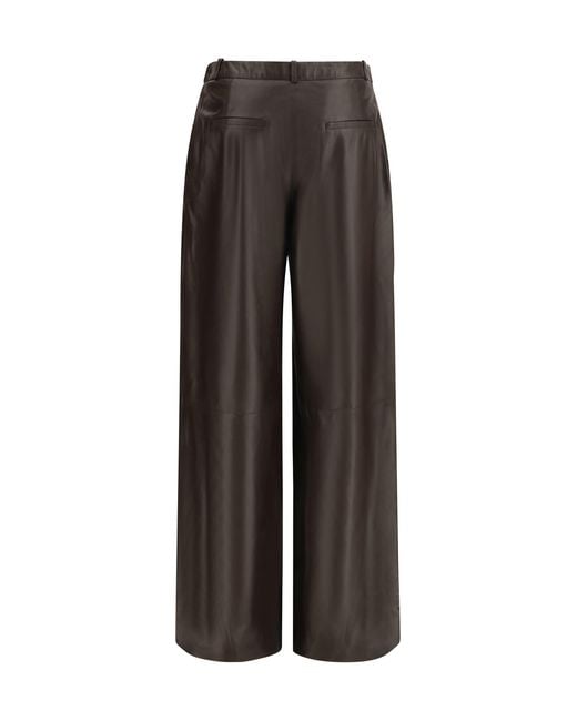 Arma Brown Leather Trousers