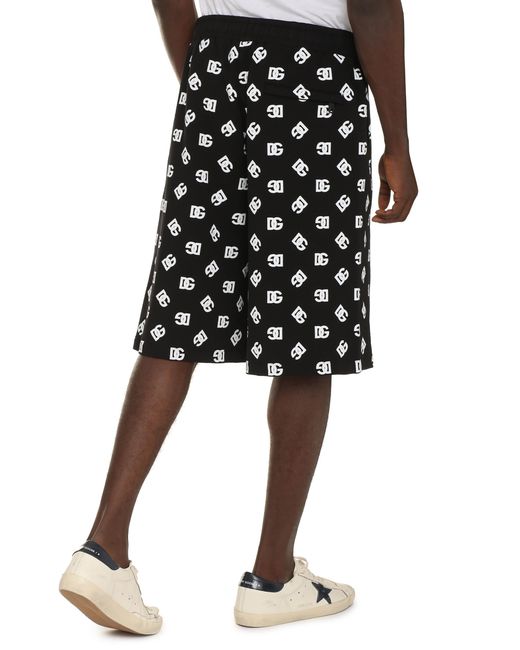Dolce & Gabbana Blue Cotton Bermuda Shorts Elastane for men