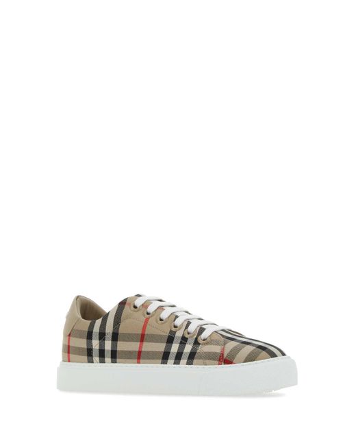 Burberry Multicolor Embroidered Canvas Sneakers