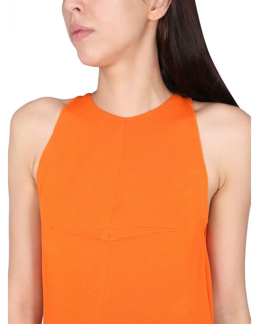 Lanvin Orange Longuette Dress