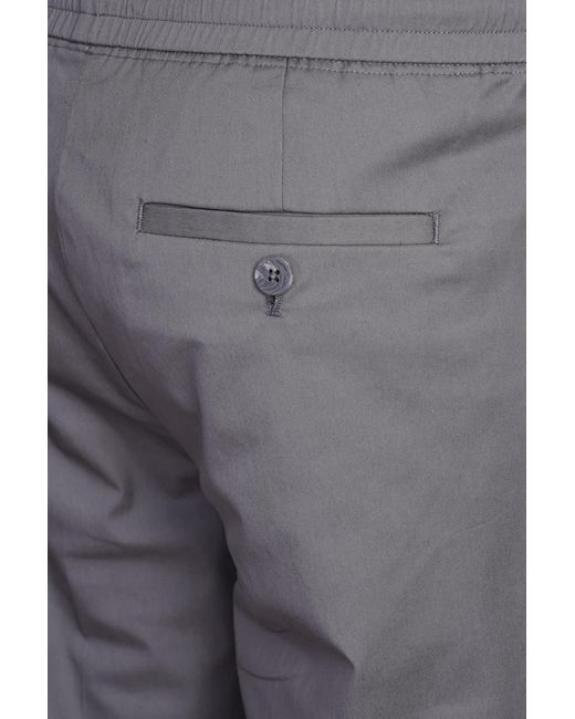 Neil Barrett Gray Rem Slim Low Rise Pants In Grey Cotton for men