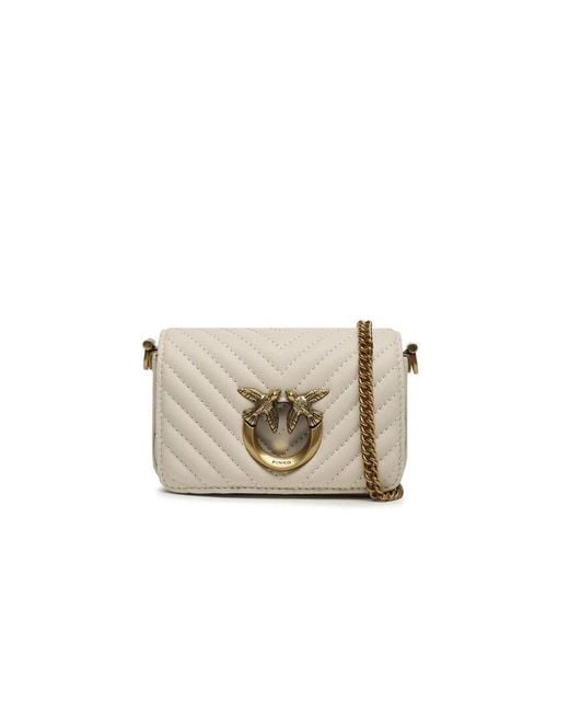 Pinko Metallic Crossbody Bag Sheep Leathe Crossbody-Bags