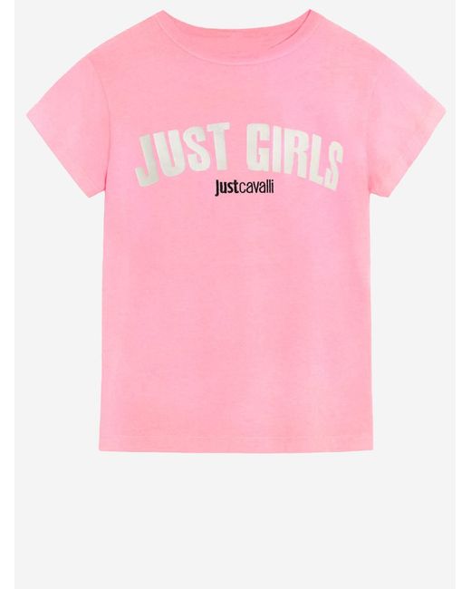 Just Cavalli Pink Cotton T-Shirt T-Shirts & Jerseys