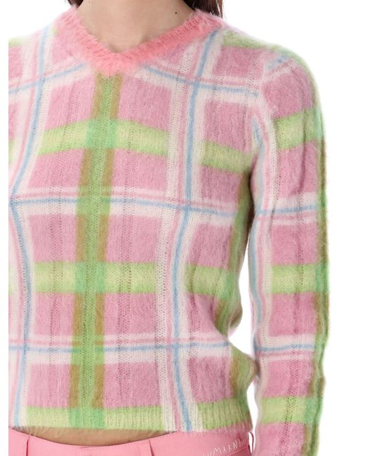 Marni Pink V-Neck Sweater