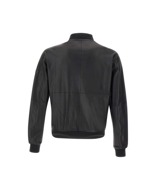 Peuterey Gray Fans Leather Acc Jacket for men