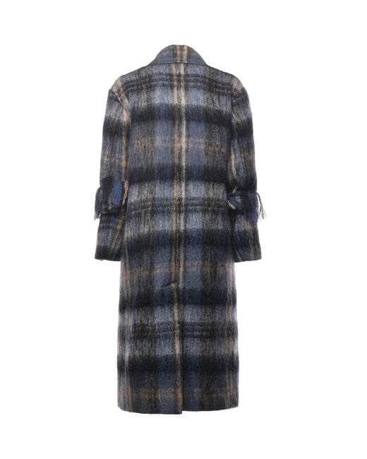 Loewe Blue Mohair And Wool Blend Coat
