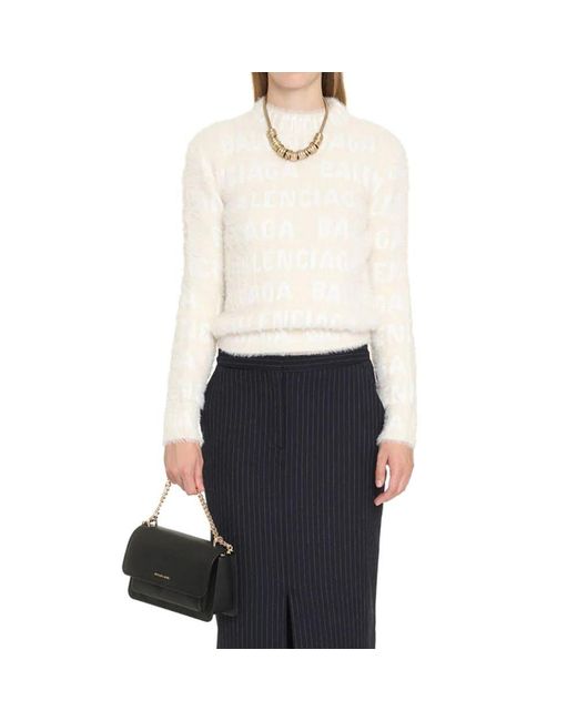 Balenciaga White Elastane Sweatshirt