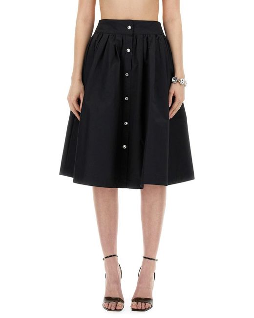 Moschino Black Poplin Skirt