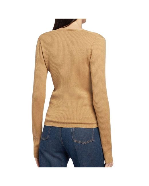 Max Mara Natural Brown Cashmere Sweatshirt
