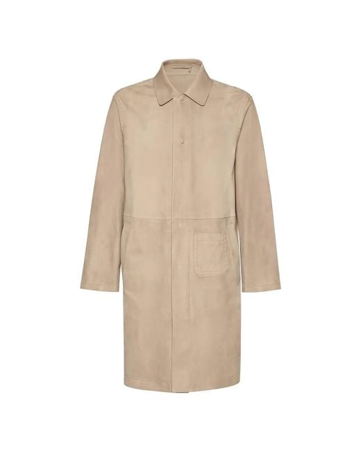 Ferragamo Natural Suede Coat for men