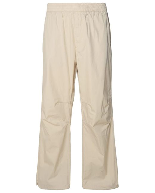 Burberry Natural Beige Cotton Blend Trousers for men