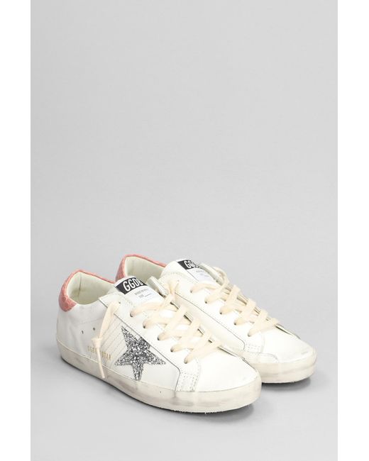 Golden Goose Deluxe Brand Superstar Sneakers In White Leather