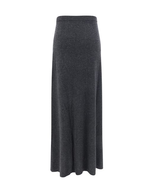 Madeleine Thompson Black Long Crosby Skirt