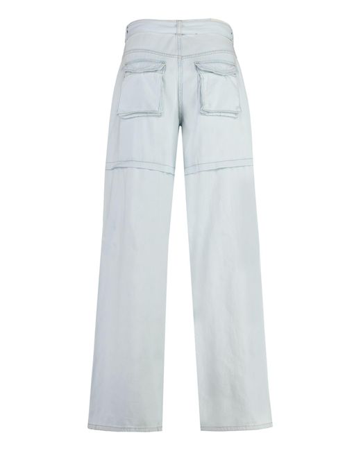 Pinko Tenno Cotton Cargo-jeans in Blue | Lyst