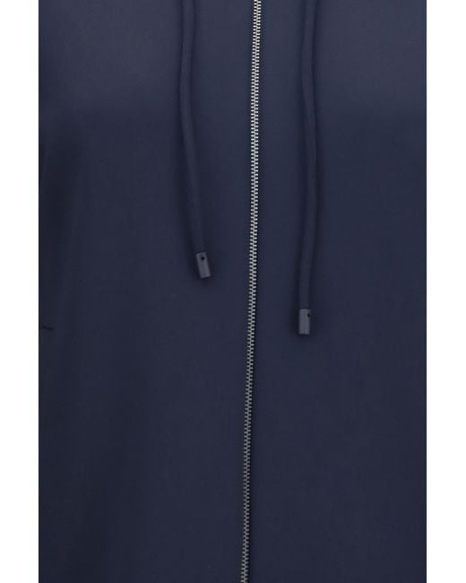 Max Mara Blue Fidato Hooded Sweatshirt Polyamide; Cotton; Elastane Sweatshirts