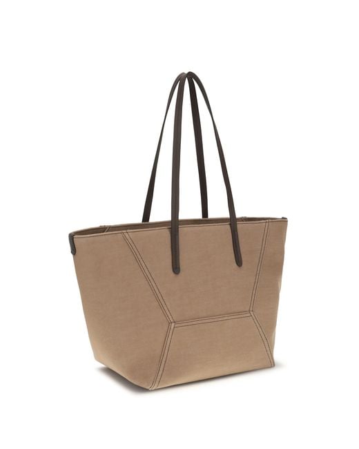Brunello Cucinelli Natural Canvas Shoulder Bag Cotton
