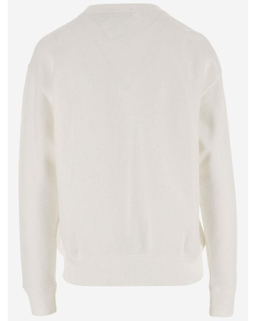 Ralph Lauren White Cotton Blend Polo Bear Sweatshirt