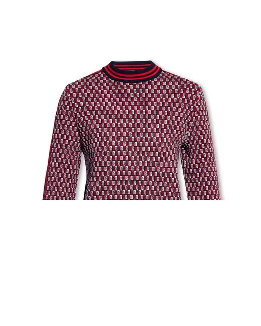 Balmain Red Sweater With Monogram