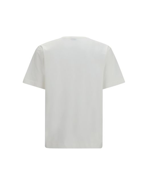 Burberry White Check Cotton T-Shirt T-Shirts for men