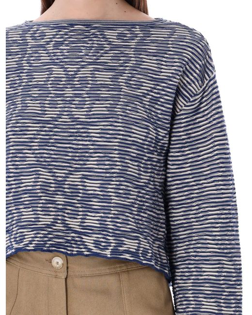 Emporio Armani Blue Cotton Sweater