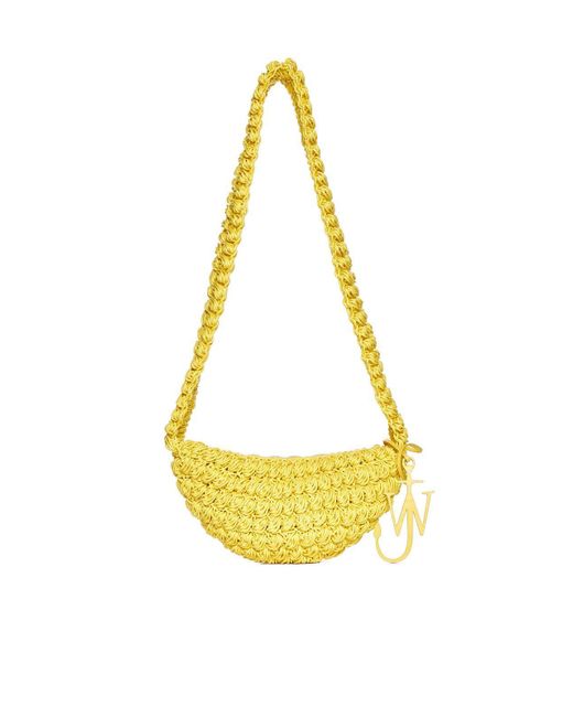 J.W. Anderson Yellow Popcorn Sling Crochet Bag