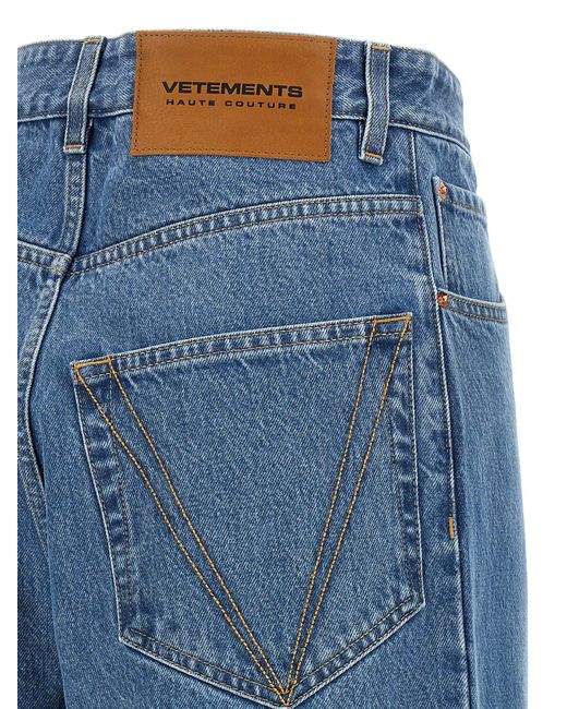 Vetements Blue Baggy Jeans