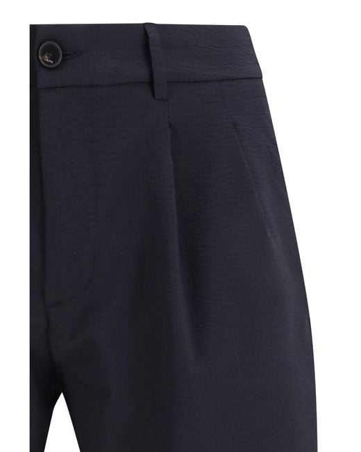 Cruna Blue Shorts Sartorial Other Fibres Bermuda for men