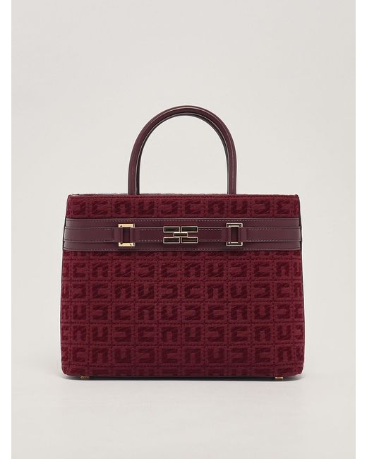 Elisabetta Franchi Red Cotton Tote