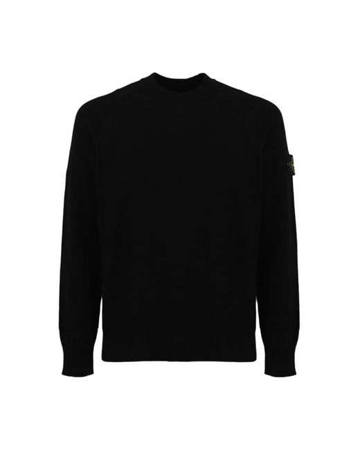Stone Island Black 536B4 Cotton Sweater for men